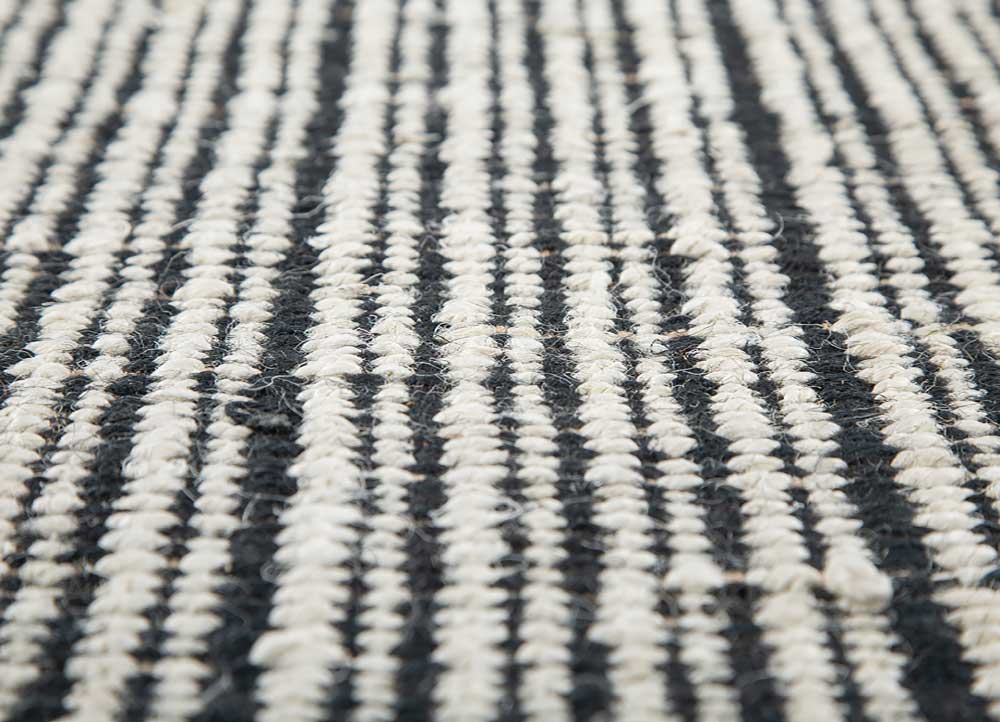 Alfombra de sisal - 240 x 150 cm - blanco y negro