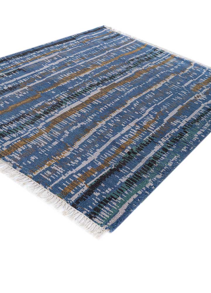 Alfombra de lana - 180 x 135 cm - azul