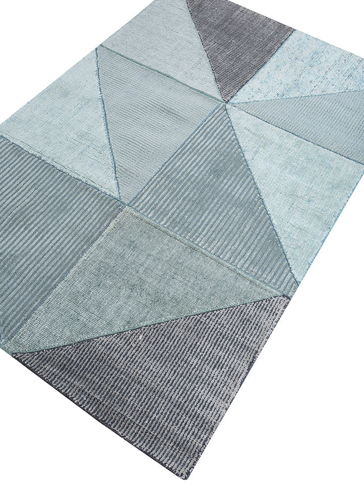 Alfombra moderna - 228 x 163 cm - azul claro