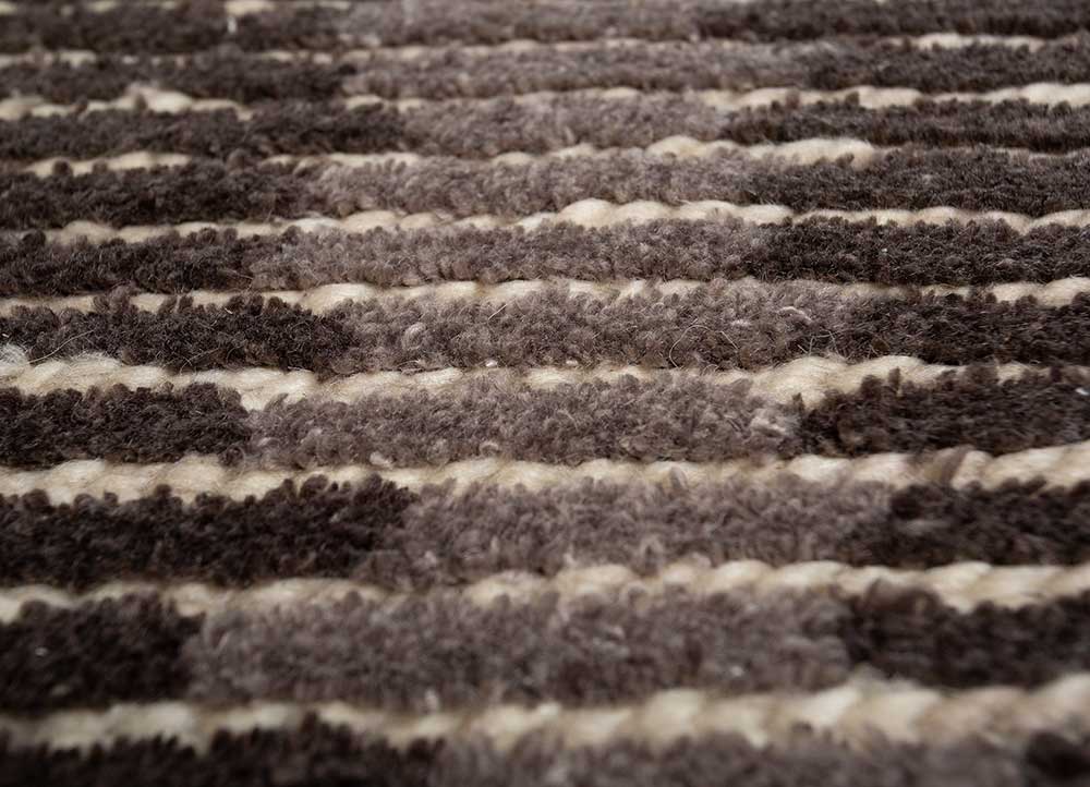 Alfombra de lana - 255 x 150 cm - marrón oscuro