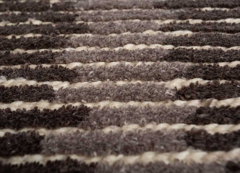 Alfombra de lana - 255 x 150 cm - marrón oscuro