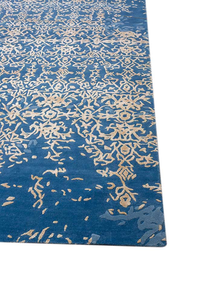 Alfombra de lana - 465 x 375 cm - azul