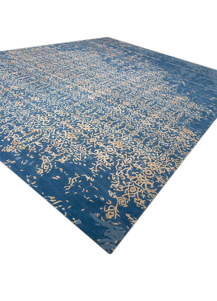 Alfombra de lana - 465 x 375 cm - azul