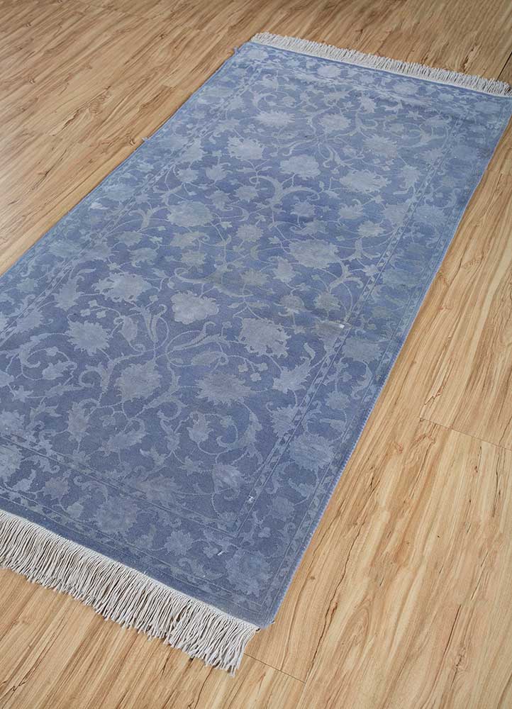 Alfombra de lana - 150 x 75 cm - azul marino