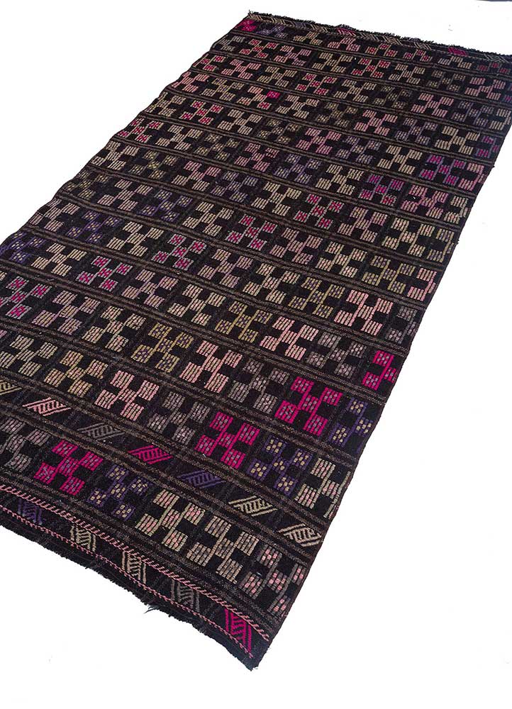 Alfombra de lana - 228 x 120 cm - púrpura