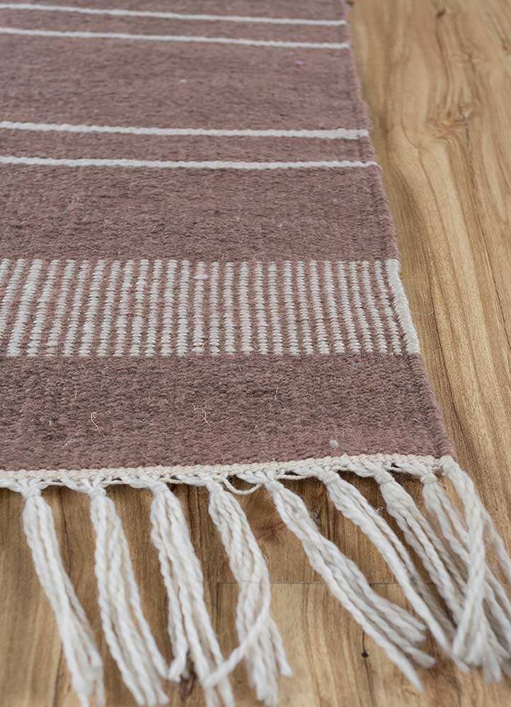 Alfombra de lana - 225 x 150 cm - camello oscuro