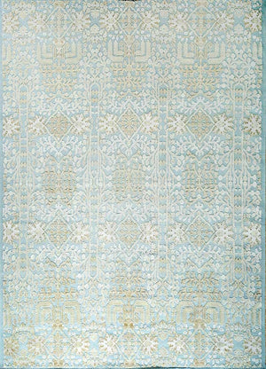 Alfombra de lana - 345 x 300 cm - azul