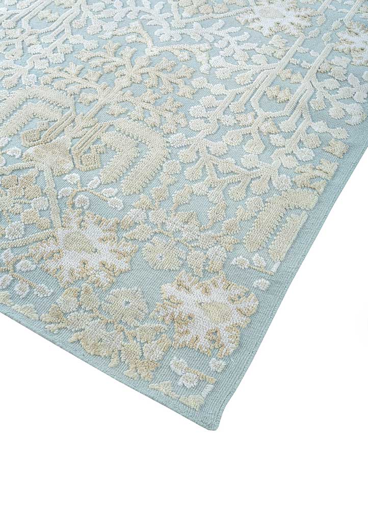 Alfombra de lana - 345 x 300 cm - azul