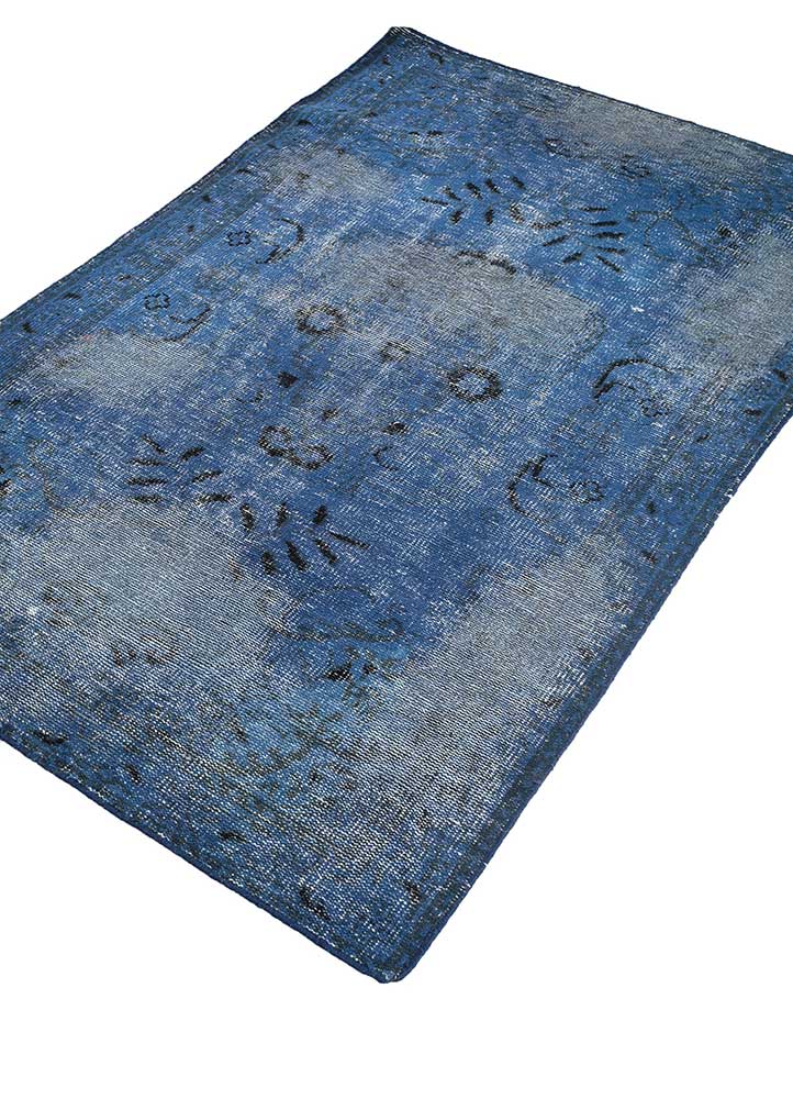 Alfombra de lana - 180 x 120 cm - azul