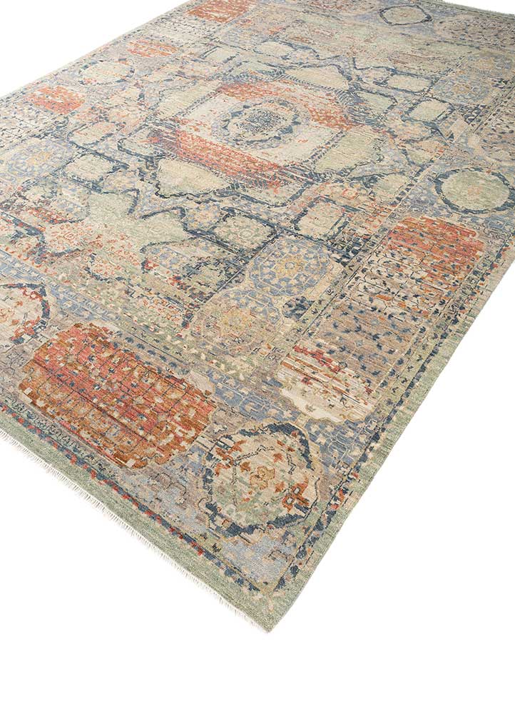 Alfombra de lana - 360 x 270 cm - verde