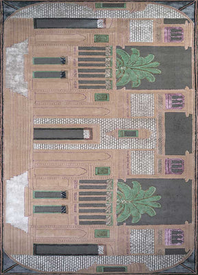 Alfombra de lana - 500 x 205 cm - naranja