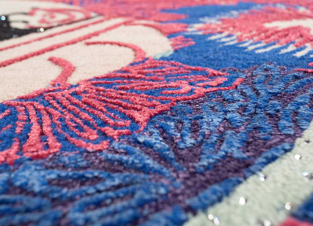 Alfombra de lana - 240 x 120 cm - azul