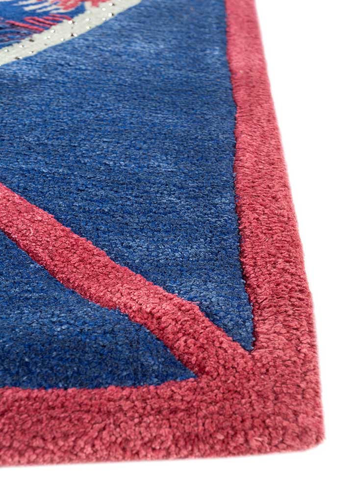 Alfombra de lana - 240 x 120 cm - azul