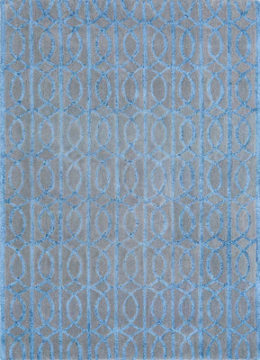 Alfombra de lana - 180 x 120 cm - azul marino