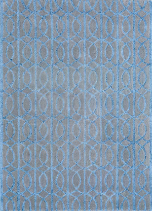 Alfombra de lana - 180 x 120 cm - azul marino