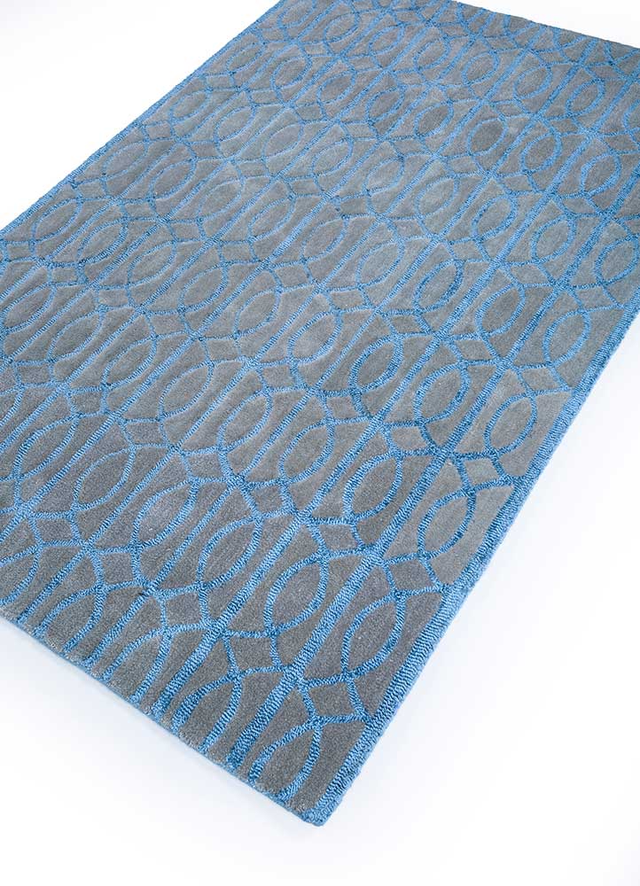 Alfombra de lana - 180 x 120 cm - azul marino