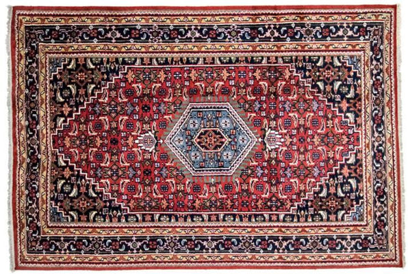 Alfombra oriental - 90 x 60 cm - rojo