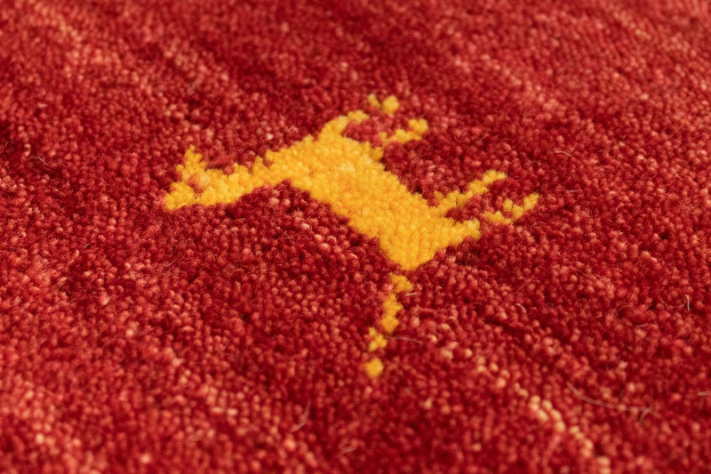 Alfombra de pasillo Alfombra Gabbeh - Indus - 200 x 80 cm - rojo