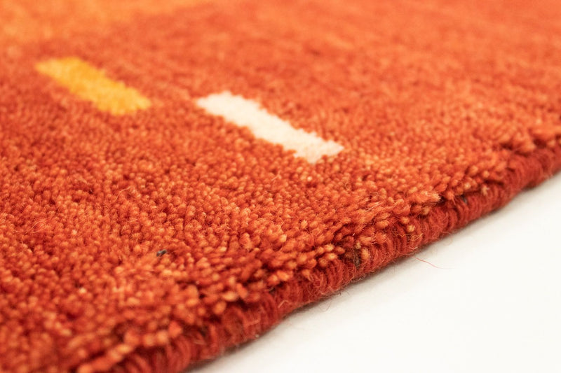 Alfombra de pasillo Alfombra Gabbeh - Indus - 200 x 80 cm - rojo