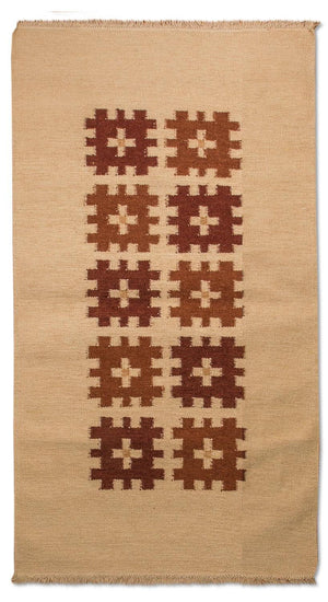 Alfombra de pasillo Alfombra Kelim - Tendencia - 250 x 80 cm - rojo