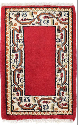 Alfombra oriental - 90 x 60 cm - rojo