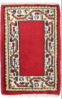 Alfombra oriental - 90 x 60 cm - rojo