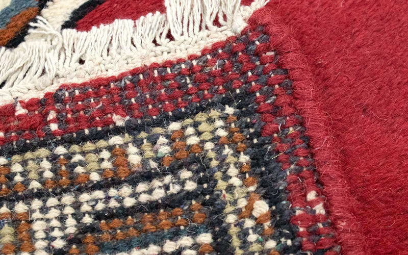 Alfombra oriental - 90 x 60 cm - rojo