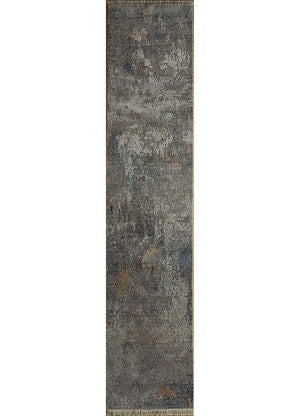 Alfombra de pasillo Alfombra de lana - 360 x 75 cm - gris oscuro