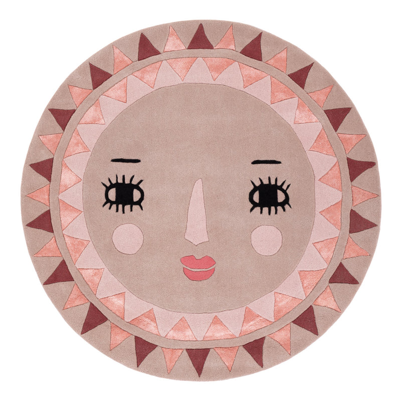 Cara de Sol Alfombra Infantil Redondo