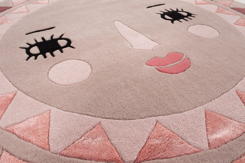 Cara de Sol Alfombra Infantil Redondo