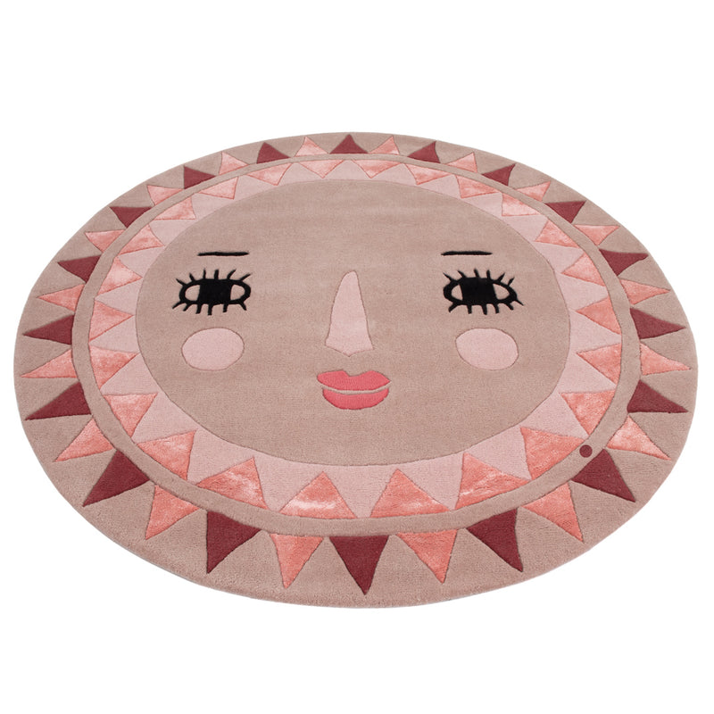Cara de Sol Alfombra Infantil Redondo