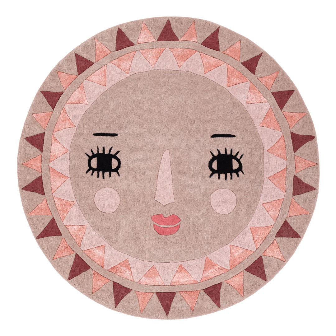 Cara de Sol Alfombra Infantil Redondo