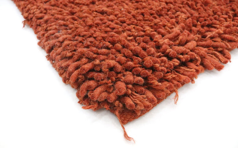 Alfombra de pelo largo - 215 x 155 cm - óxido
