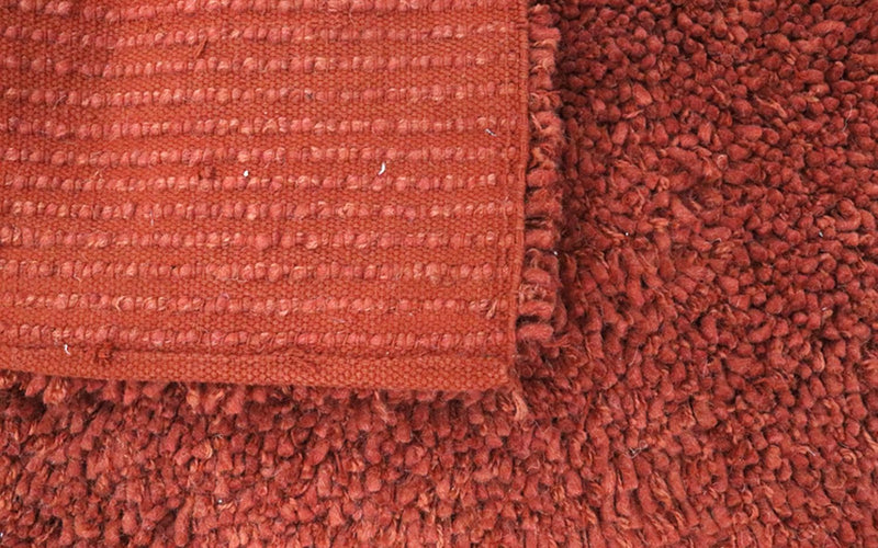 Alfombra de pelo largo - 215 x 155 cm - óxido