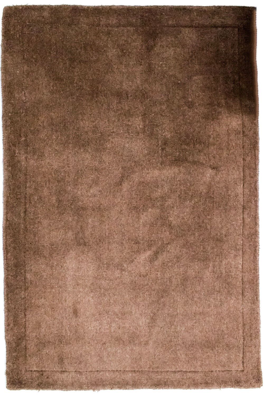 Alfombra de lana - 145 x 100 cm - marrón