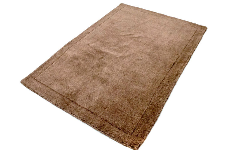 Alfombra de lana - 145 x 100 cm - marrón