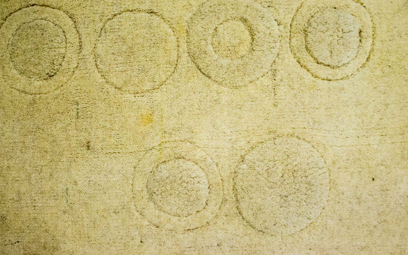 Alfombra de lana - 148 x 80 cm - beige