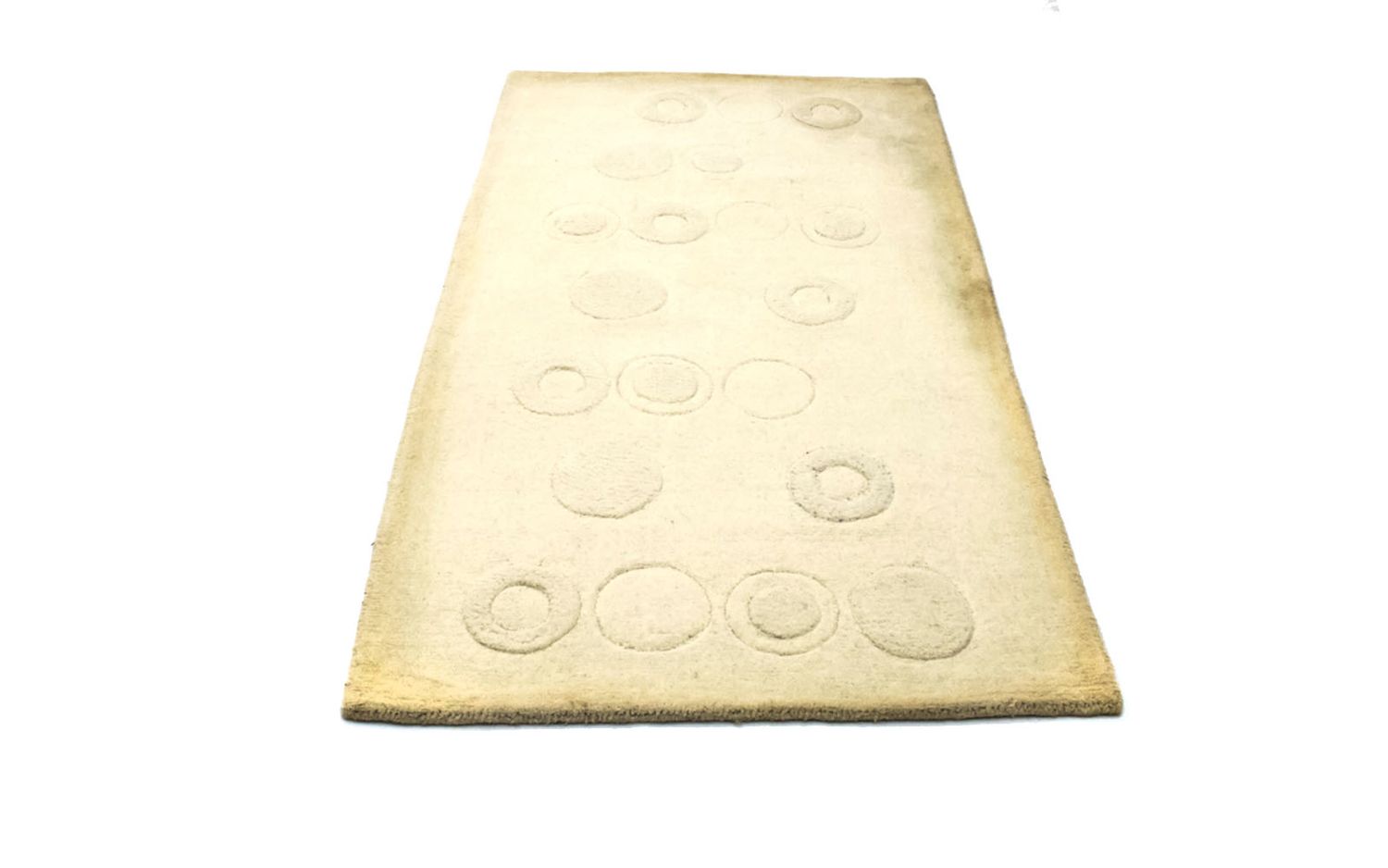 Alfombra de lana - 148 x 80 cm - beige