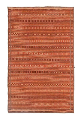 Alfombra Kelim - Oriental - 300 x 194 cm - naranja