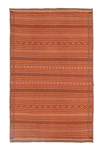 Alfombra Kelim - Oriental - 300 x 194 cm - naranja