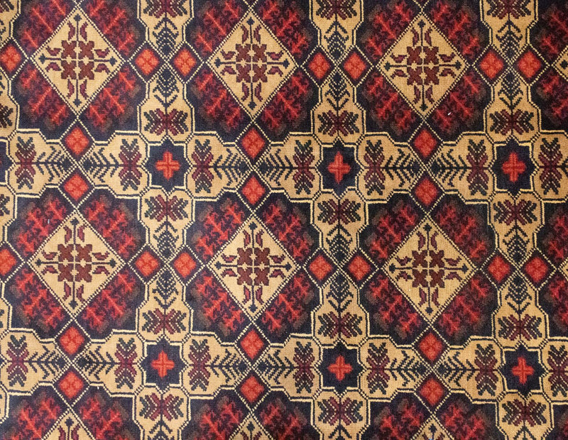 Alfombra afgana - 283 x 199 cm - marrón
