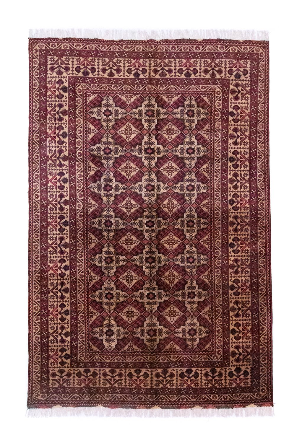 Alfombra afgana - 283 x 201 cm - marrón