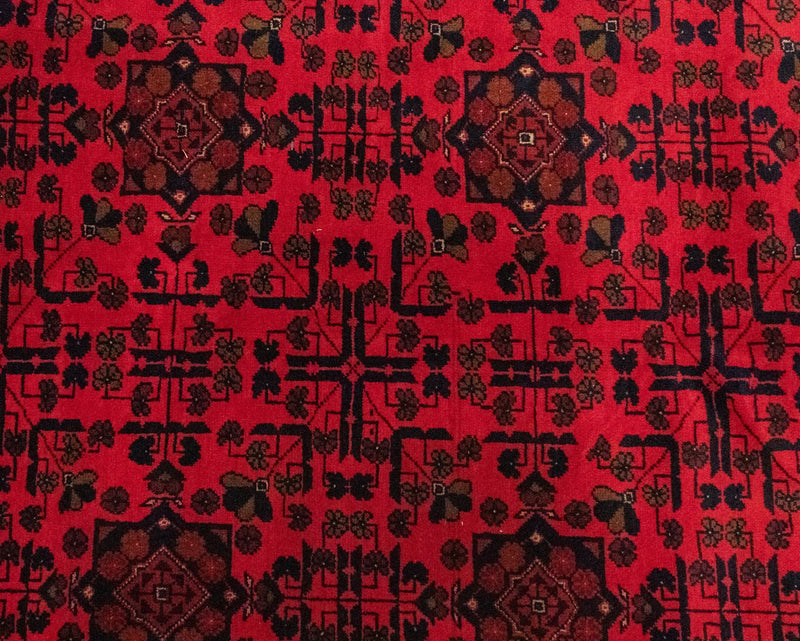 Alfombra afgana - Kunduz - 300 x 198 cm - rojo