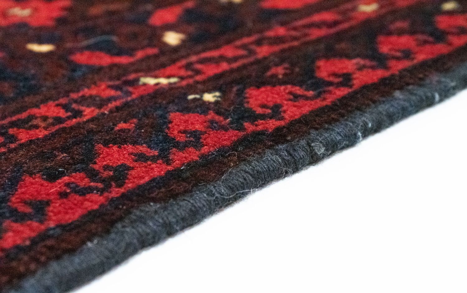 Alfombra afgana - Kunduz - 286 x 199 cm - rojo