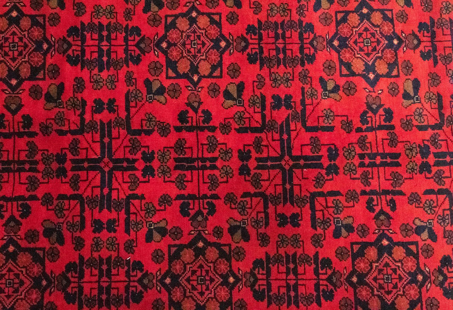 Alfombra afgana - Kunduz - 299 x 200 cm - rojo