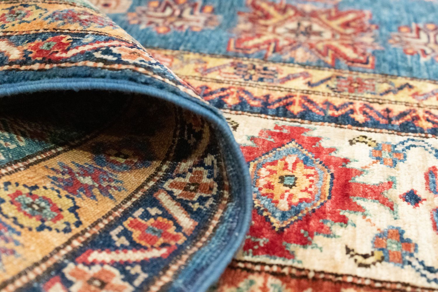 Alfombra Ziegler - Kazak - 303 x 205 cm - azul