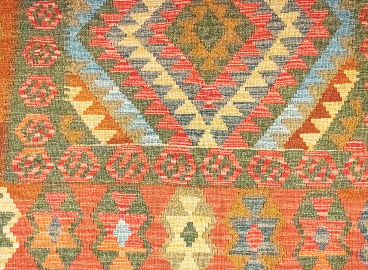 Alfombra Kelim - Oriental - 196 x 154 cm - naranja