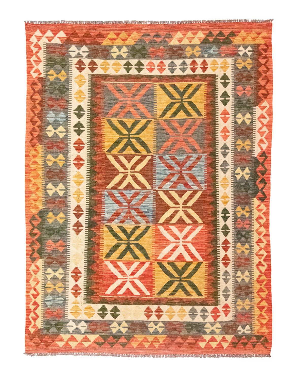 Alfombra Kelim - Oriental - 205 x 150 cm - naranja
