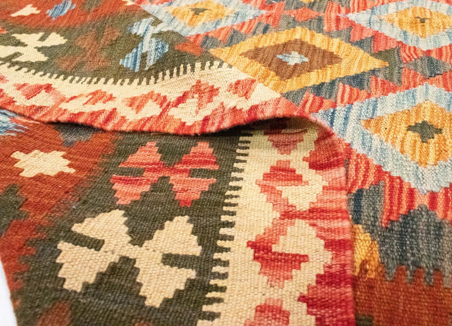 Alfombra Kelim - Oriental - 217 x 160 cm - naranja