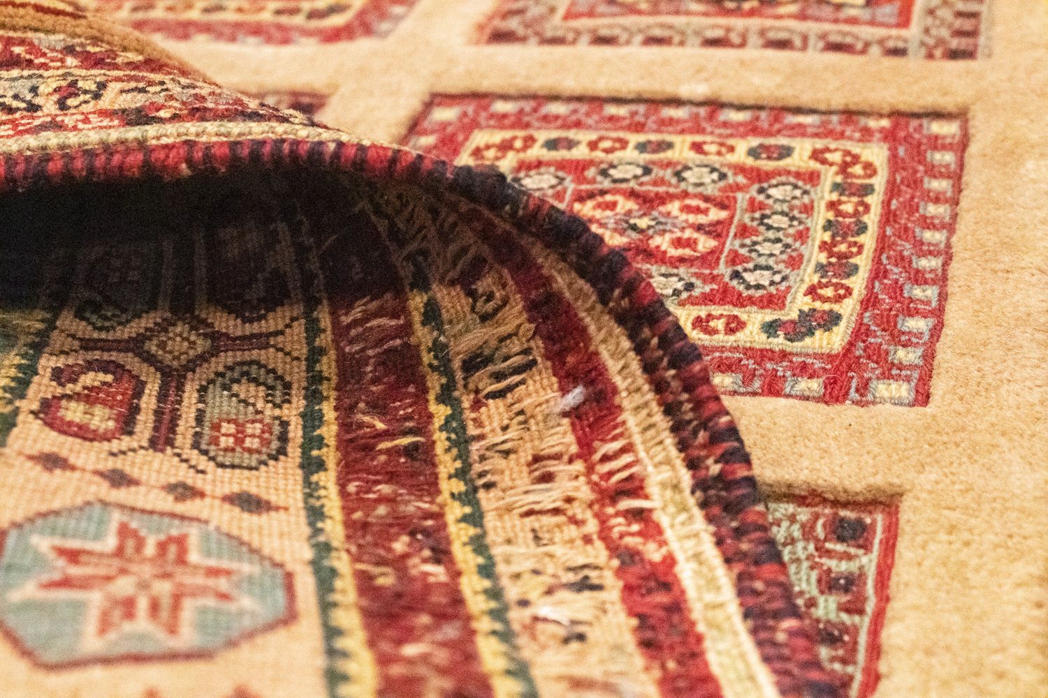 Alfombra persa - Nómada - 224 x 162 cm - oro